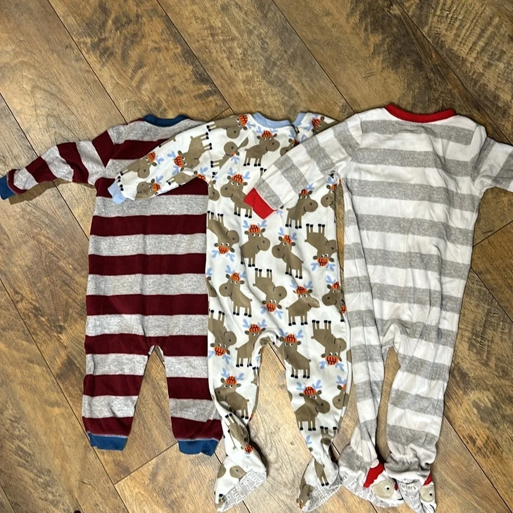 CARTER’S Bundle of Boys’ Fleece Blanket Sleepers, Size 18M